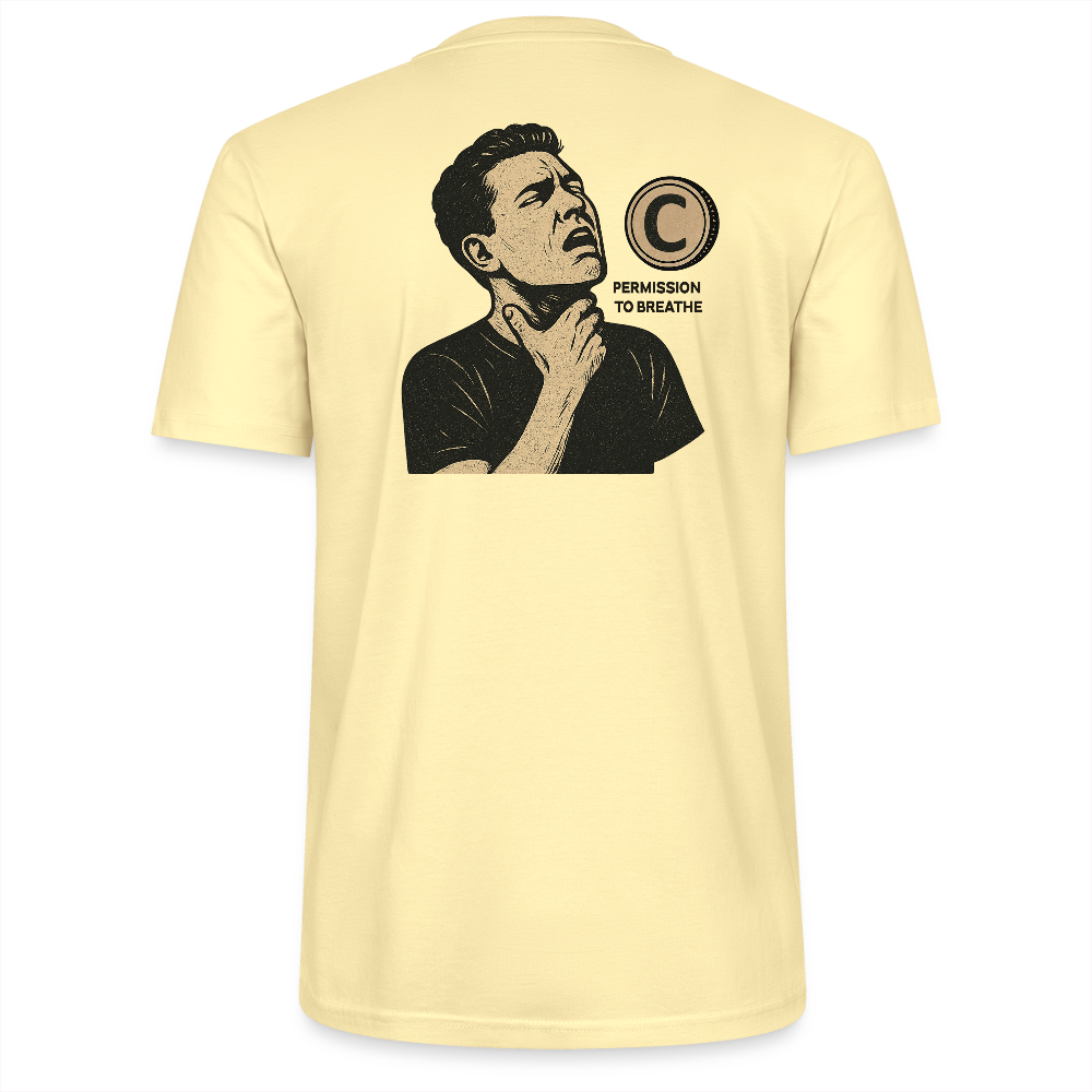 Permission to Breathe - Cotton Unisex Tshirt - cream