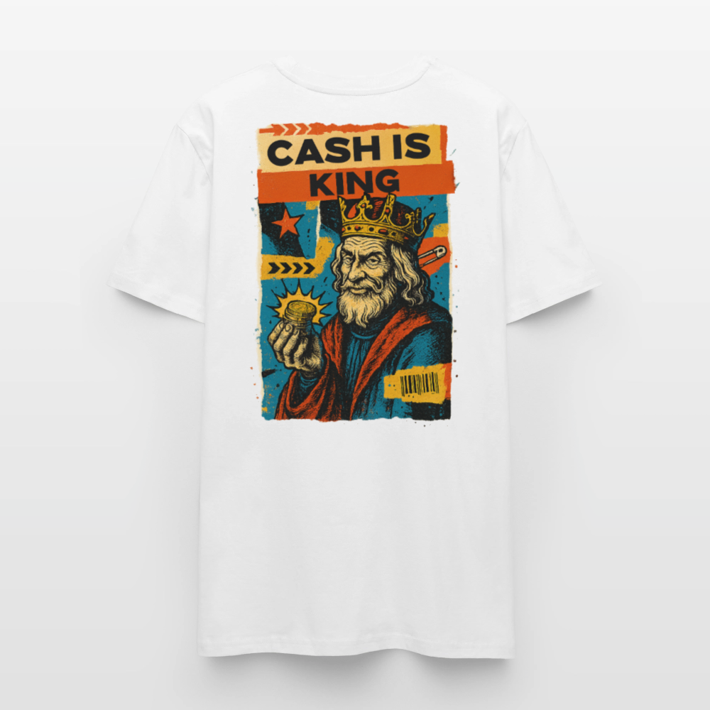 Cash is King - Cotton Unisex Tshirt - white