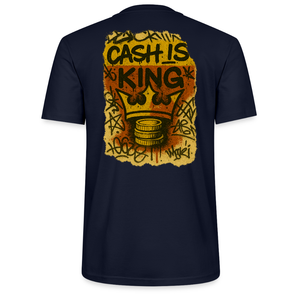 Cash is King Three - Cotton Unisex Tshirt - navy