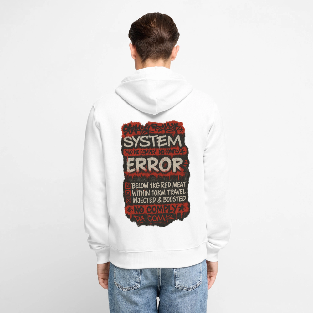 Graffiti No Comply - Unisex Organic Hooded Jacket - white
