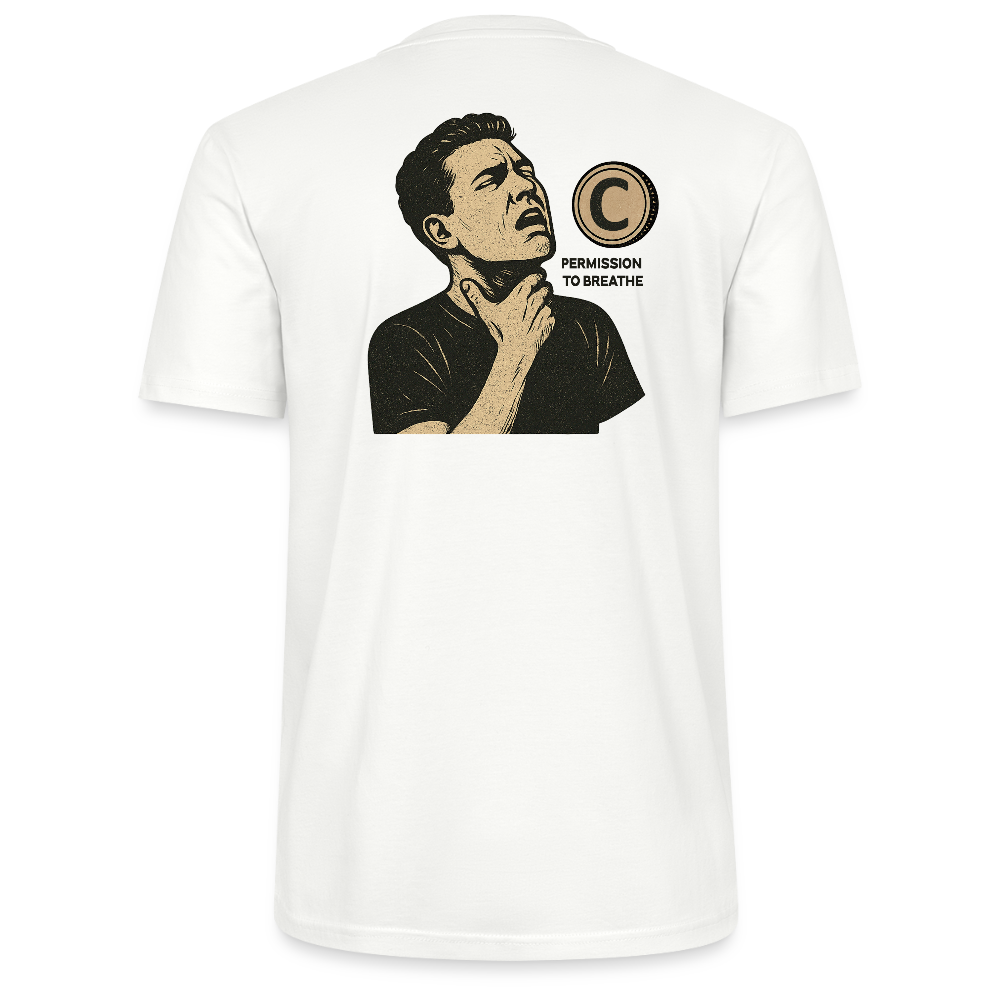 Permission to Breathe - Cotton Unisex Tshirt - white