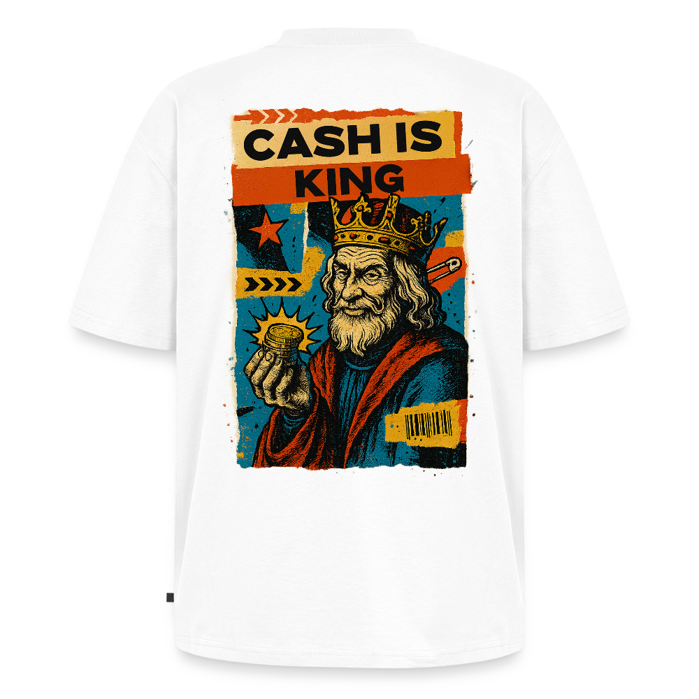 Cash is King - Cotton Unisex Tshirt - white