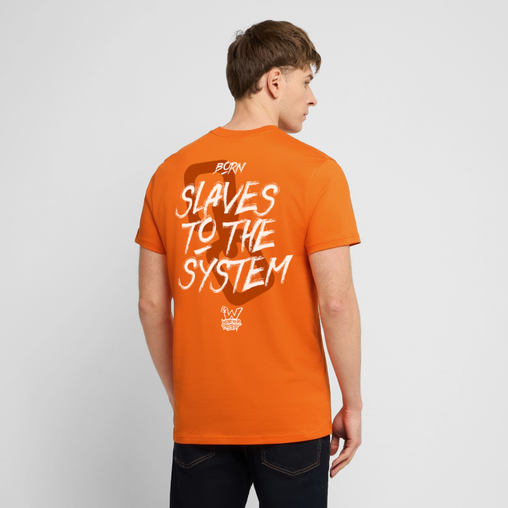 Born a Slave - Cotton Unisex Hoodie - bright orange