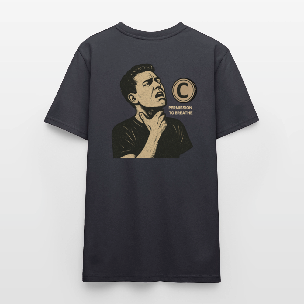 Permission to Breathe - Cotton Unisex Tshirt - India Ink Grey