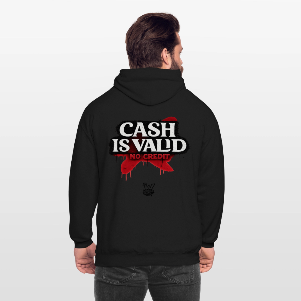 Cash is Valid - Cotton Unisex Hoodie - black