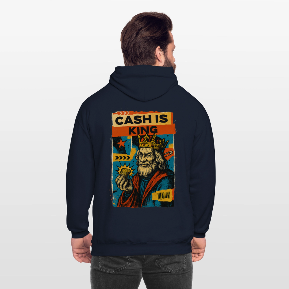 Cash is King - Cotton Unisex Hoodie - navy