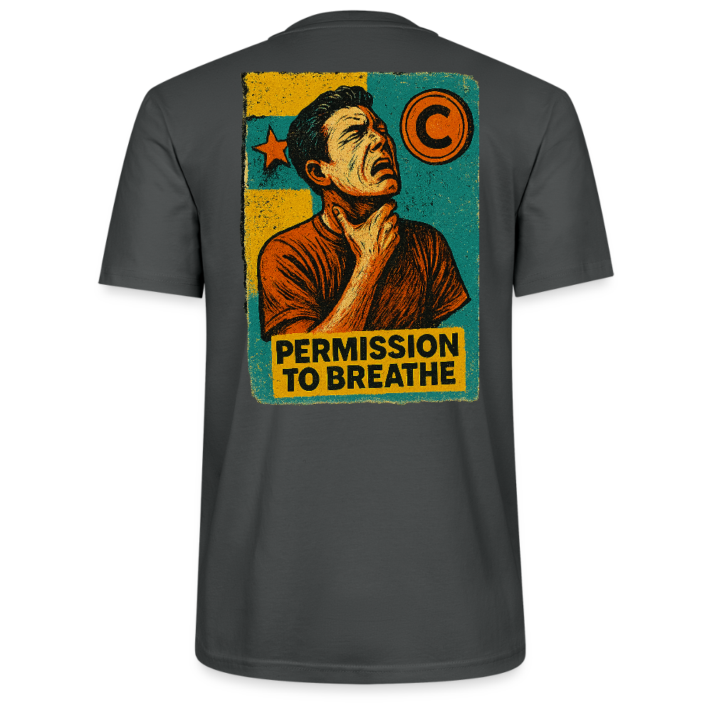 Permission to Breathe - Cotton Unisex Tshirt - anthracite