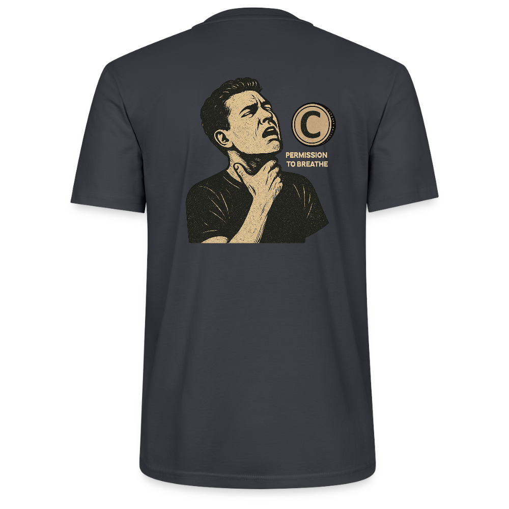 Permission to Breathe - Cotton Unisex Tshirt - India Ink Grey