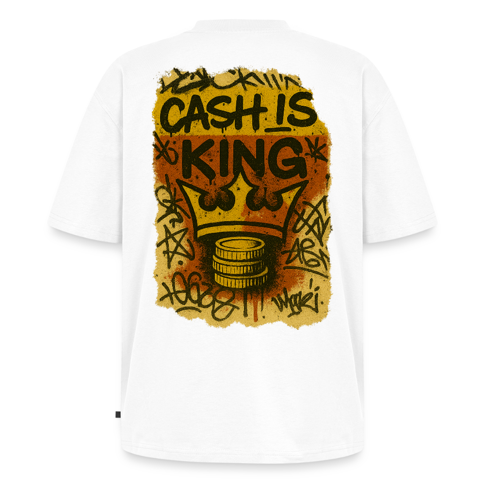 Cash is King Three - Cotton Unisex Tshirt - white