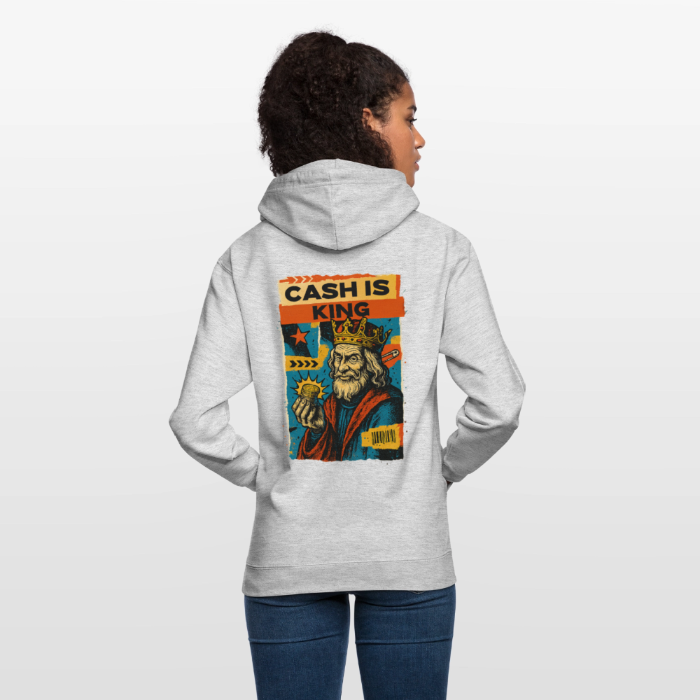 Cash is King - Cotton Unisex Hoodie - light heather grey
