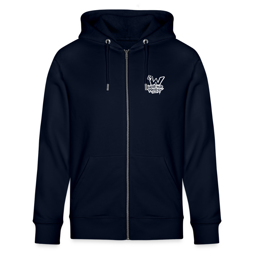 Cash is King - Unisex Organic Hooded Jacket  (Graffiti Version) - navy