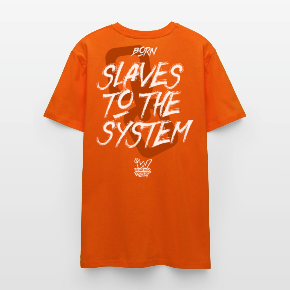 Born a Slave - Cotton Unisex Hoodie - bright orange