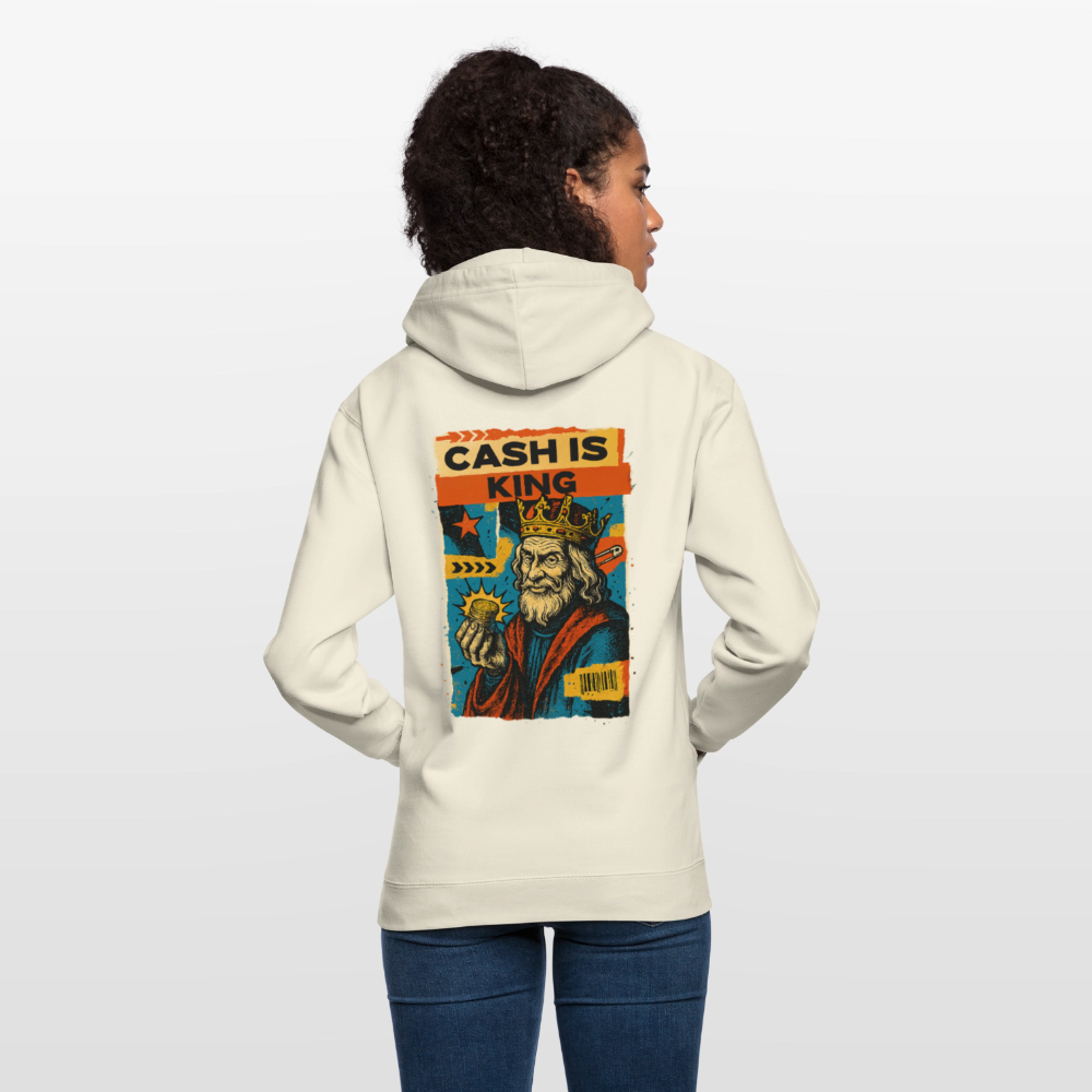 Cash is King - Cotton Unisex Hoodie - vanilla