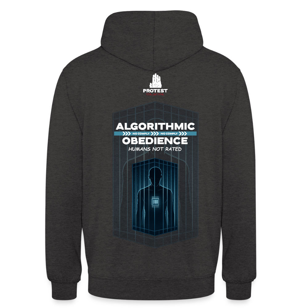 Obedience - Cotton Unisex Hoodie - charcoal grey