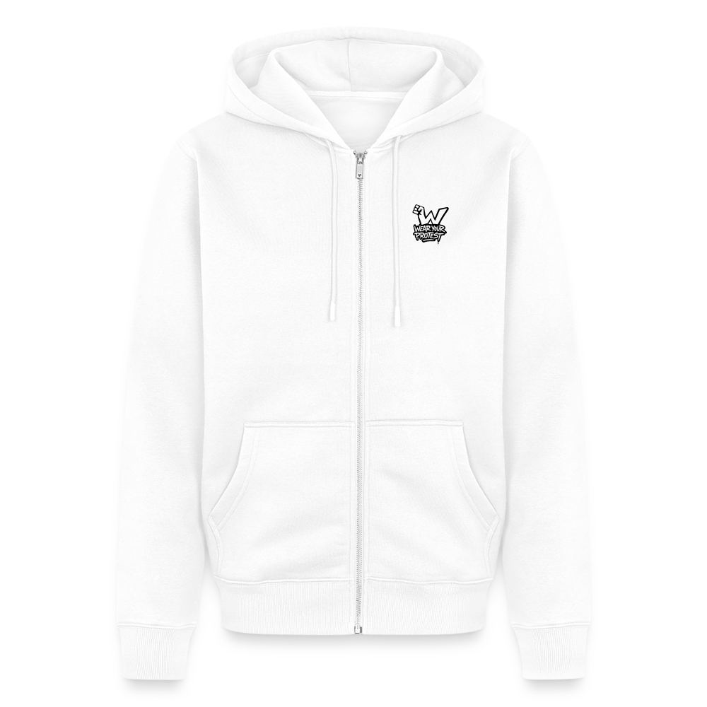 Wear Your Protest - Unisex Organic Hooded Jacket - white