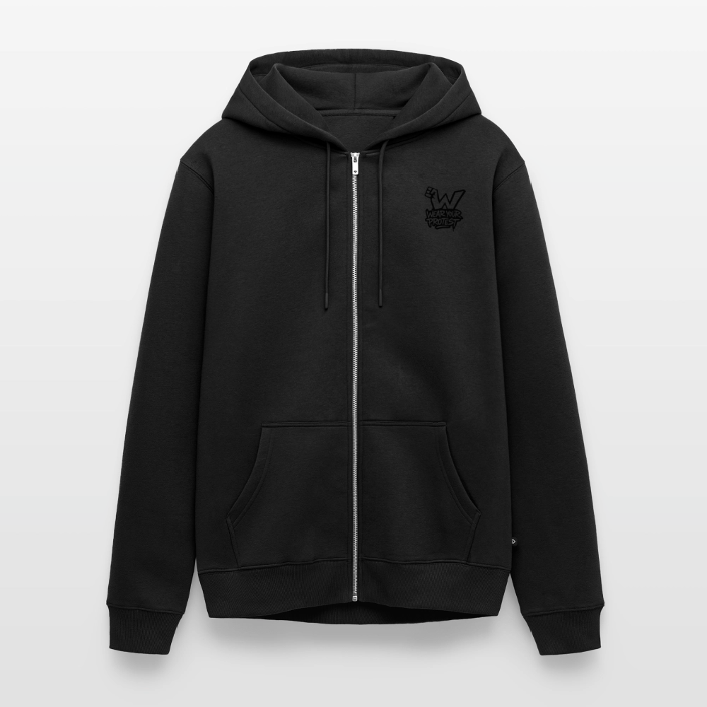 Cash is King - Unisex Organic Zipped Hoodie (Graffiti Version) - black