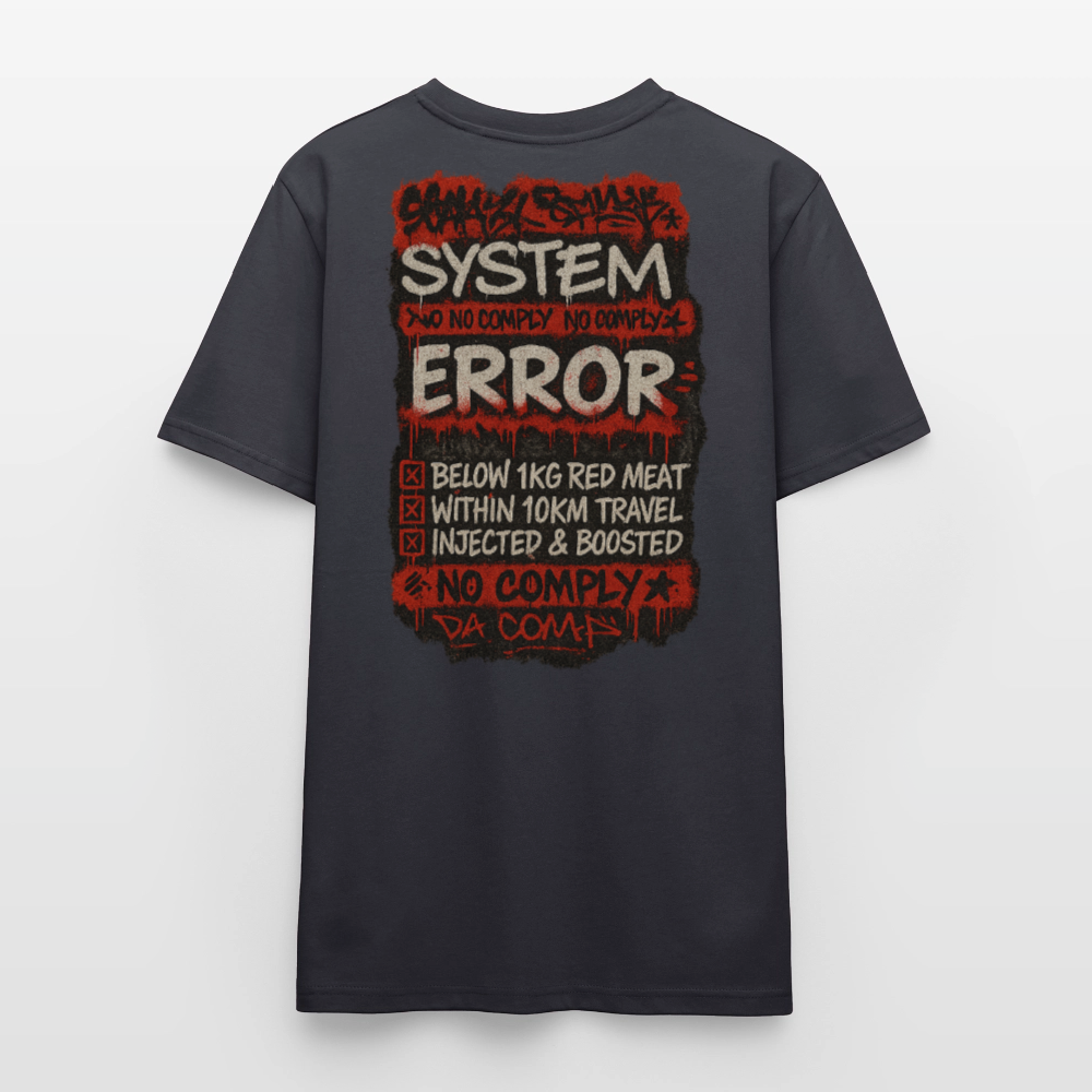 No Comply - Cotton Unisex Tshirt  (Graffiti Version) - India Ink Grey