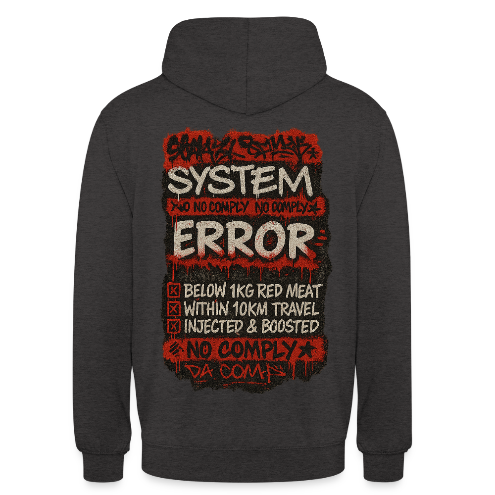 No Comply - Cotton Unisex Hoodie (Graffiti Version) - charcoal grey