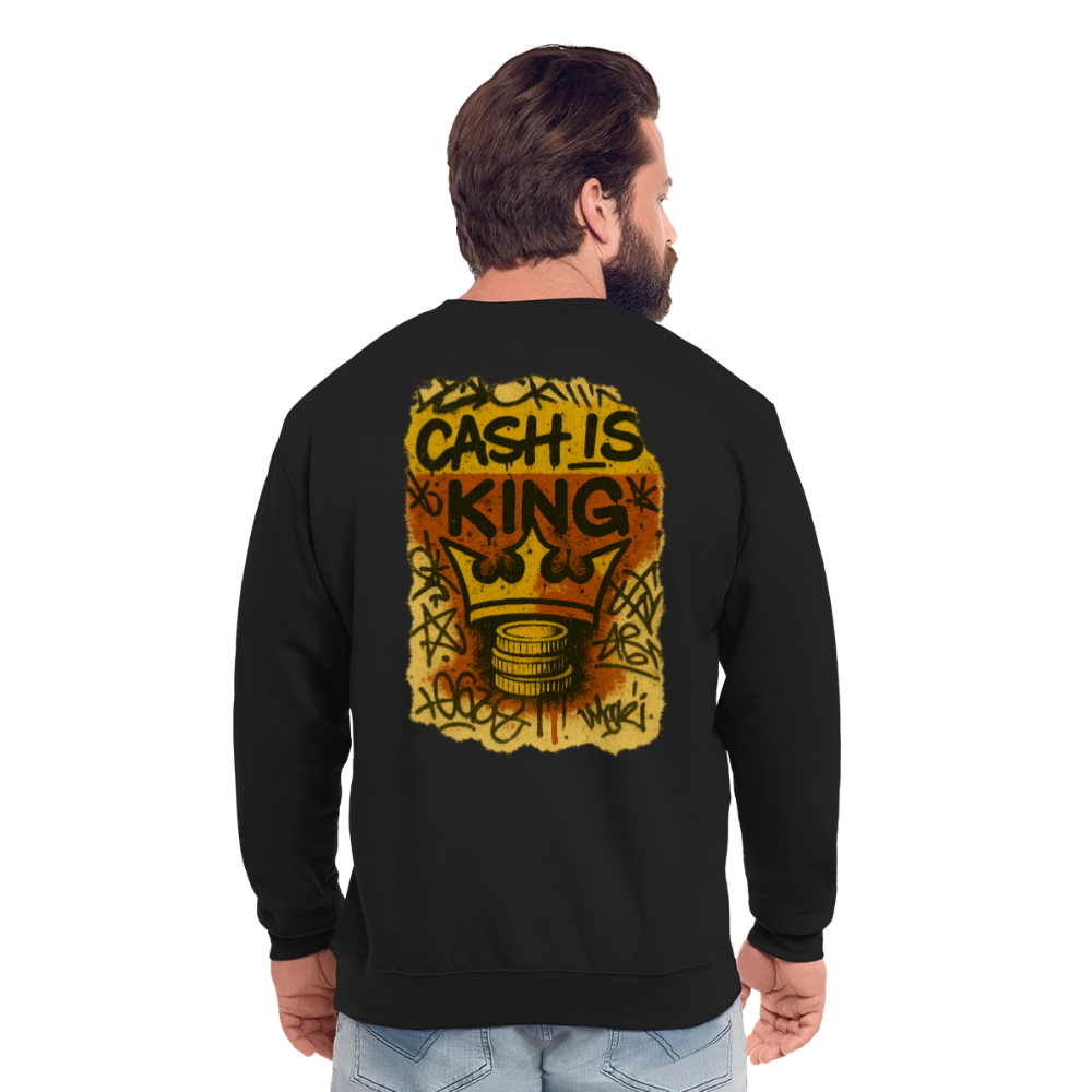 Cash is King - Unisex Organic Sweatshirt  (Graffiti Version) - black