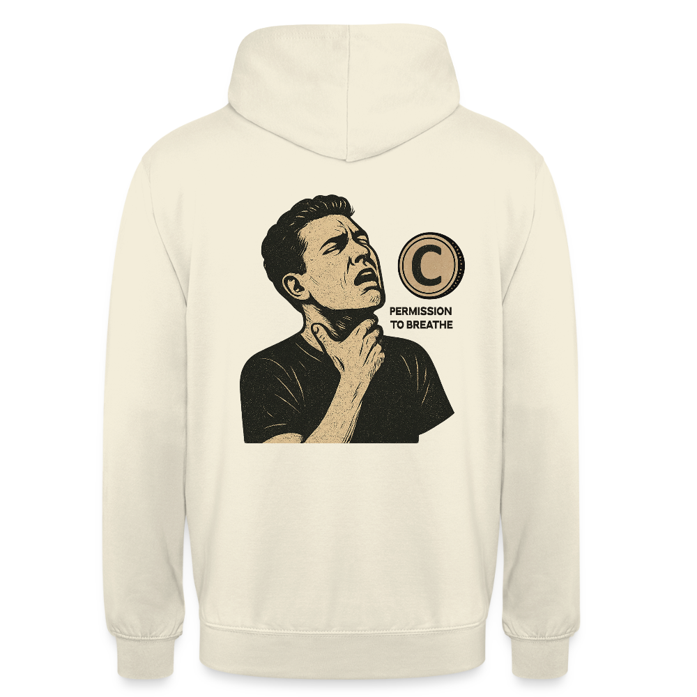 Permission to Breathe - Cotton Unisex Hoodie - vanilla