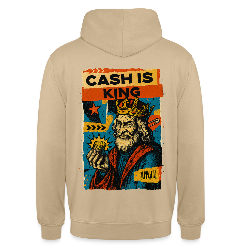 Cash is King - Cotton Unisex Hoodie - beige