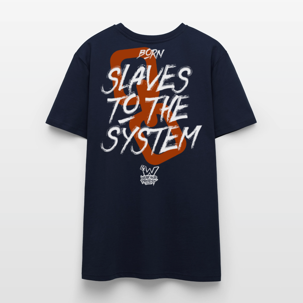 Born a Slave - Cotton Unisex Hoodie - navy