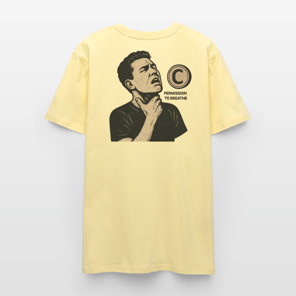 Permission to Breathe - Cotton Unisex Tshirt - cream