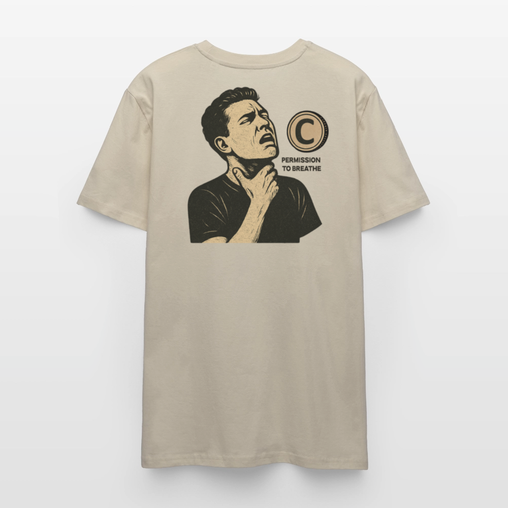 Permission to Breathe - Cotton Unisex Tshirt - beige