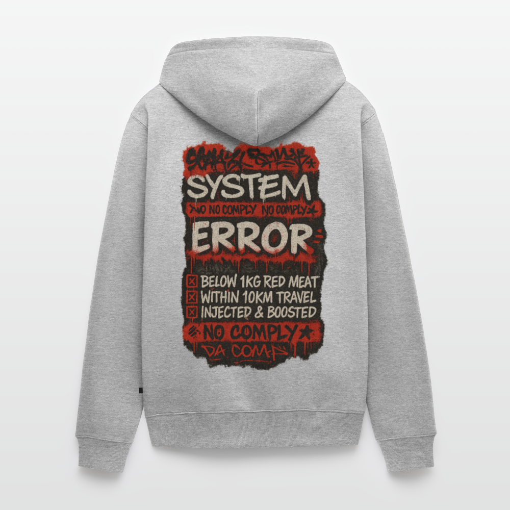 Graffiti No Comply - Unisex Organic Hooded Jacket - heather grey