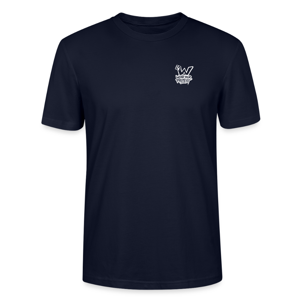 Permission to Breathe - Cotton Unisex Tshirt (Graffiti Version) - navy