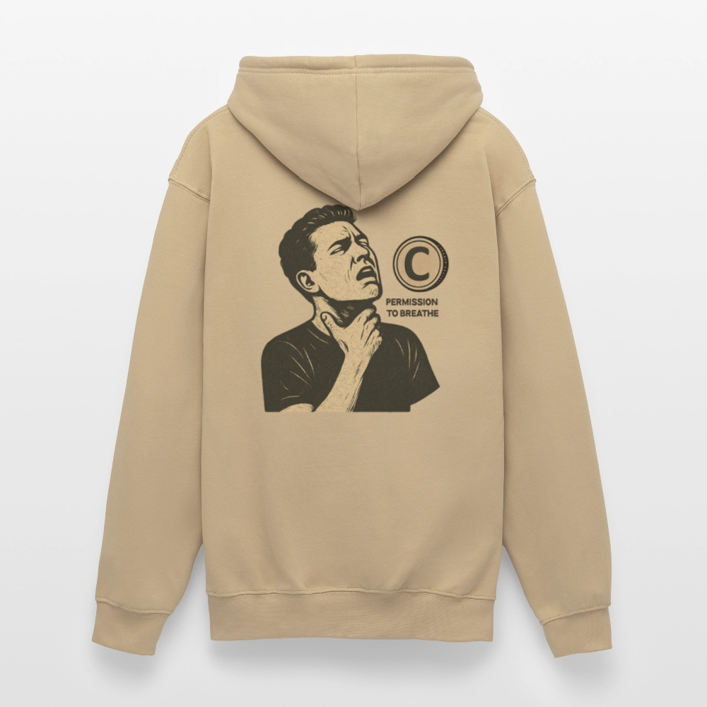 Permission to Breathe - Cotton Unisex Hoodie - beige