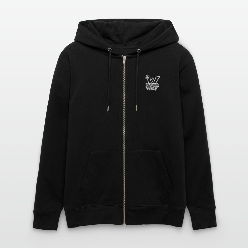 Cash is King Graffiti - Unisex Organic Zipped Hoodie - black