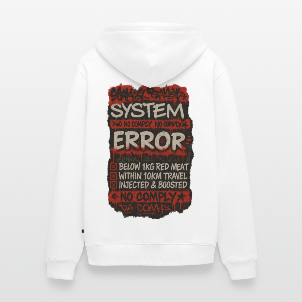 Graffiti No Comply - Unisex Organic Hooded Jacket - white