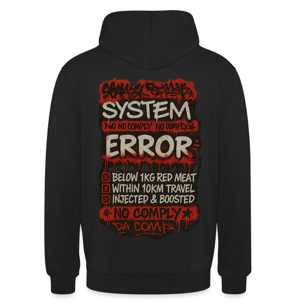 No Comply - Cotton Unisex Hoodie (Graffiti Version) - black