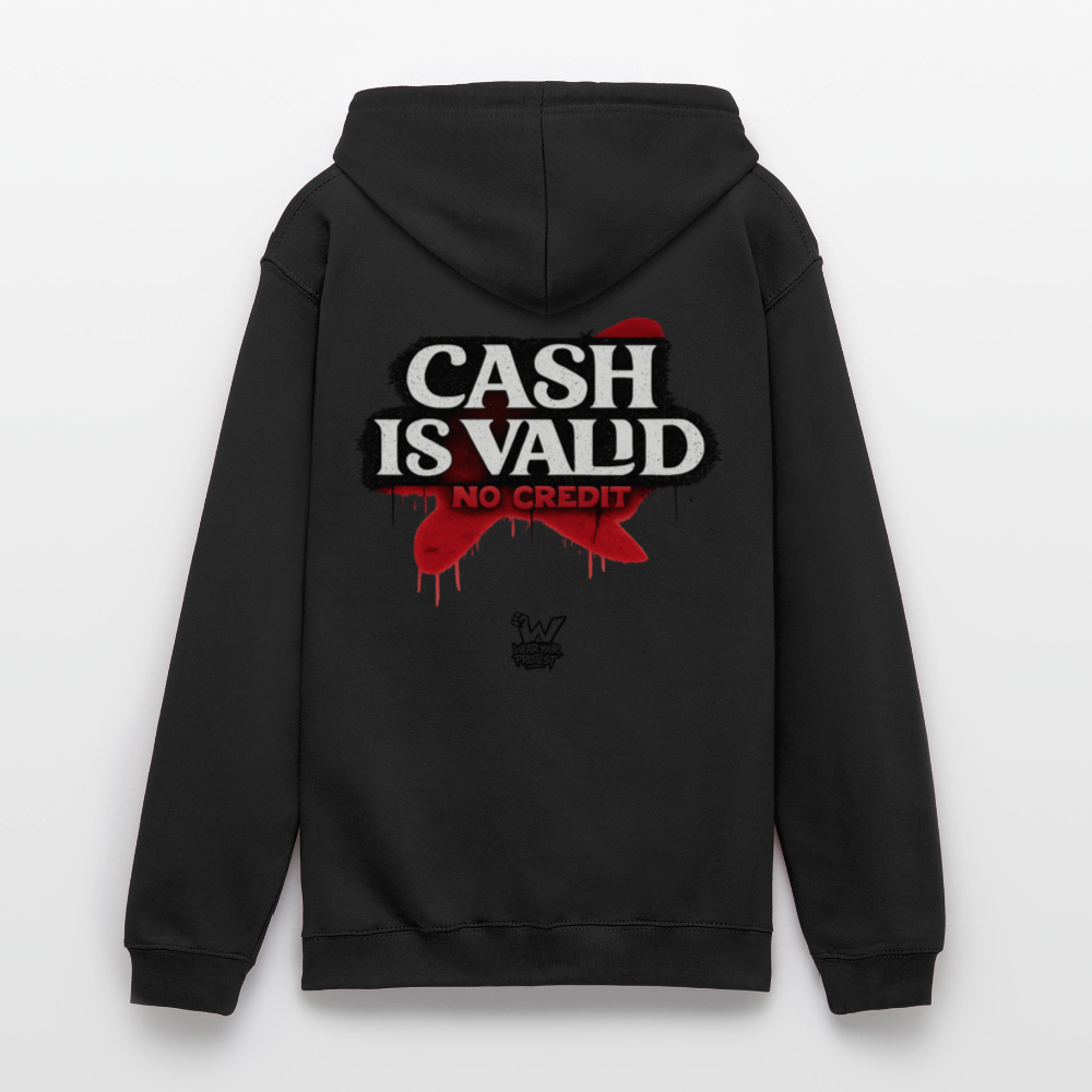 Cash is Valid - Cotton Unisex Hoodie - black