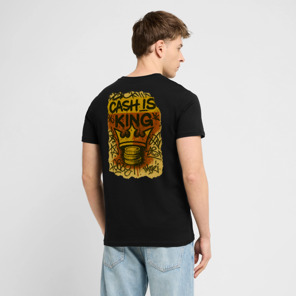 Cash is King Three - Cotton Unisex Tshirt - black