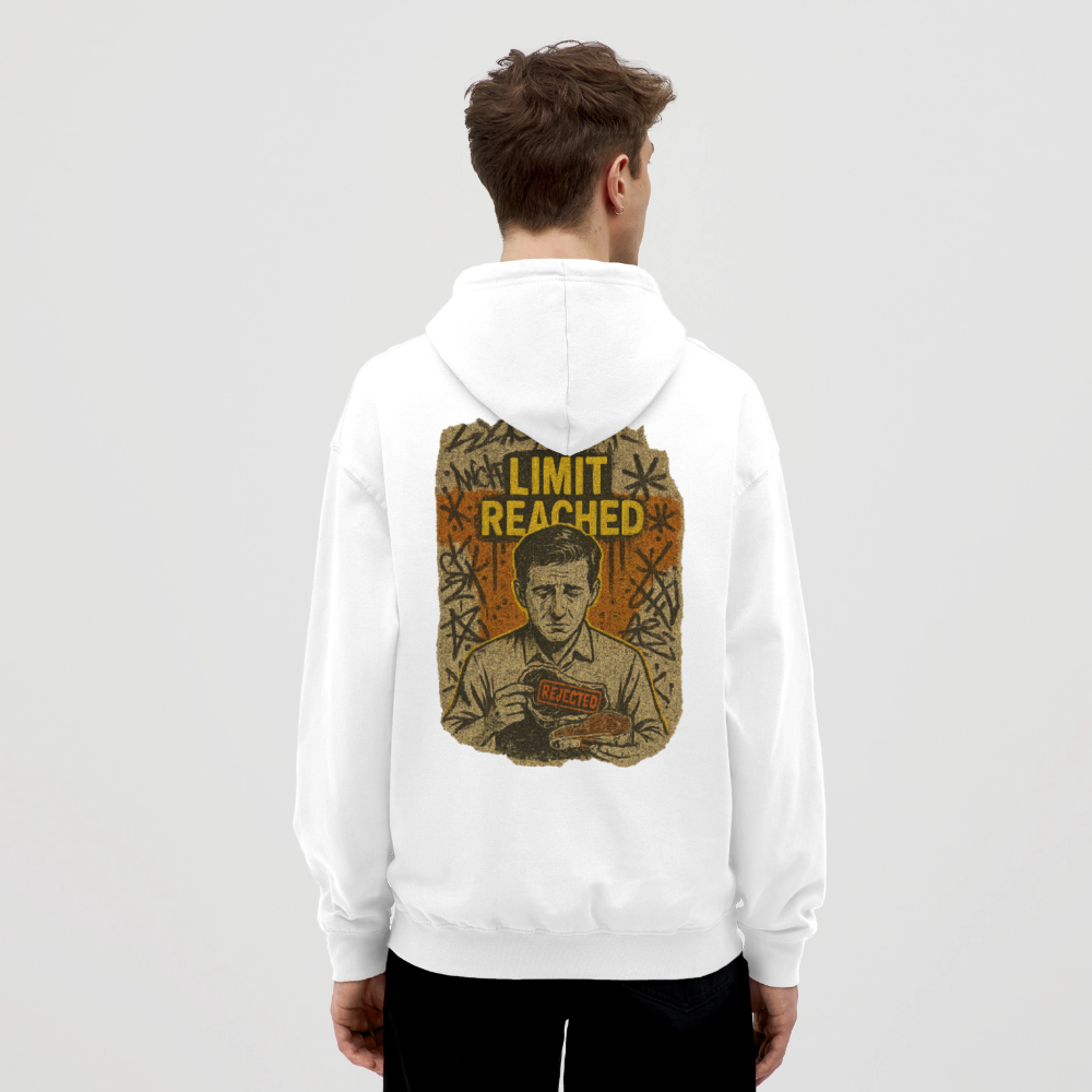 Limit Reached - Cotton Unisex Hoodie - white