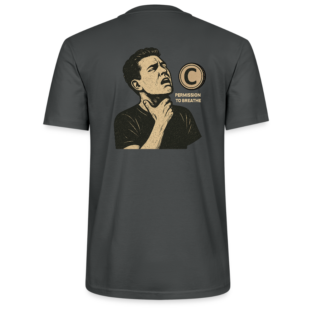 Permission to Breathe - Cotton Unisex Tshirt - anthracite