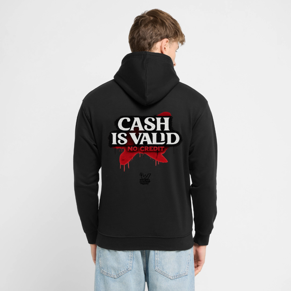Cash is Valid - Cotton Unisex Hoodie - black