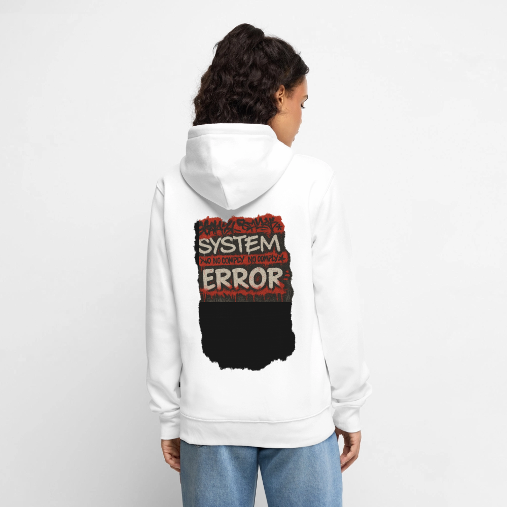 Graffiti No Comply - Unisex Organic Hooded Jacket - white
