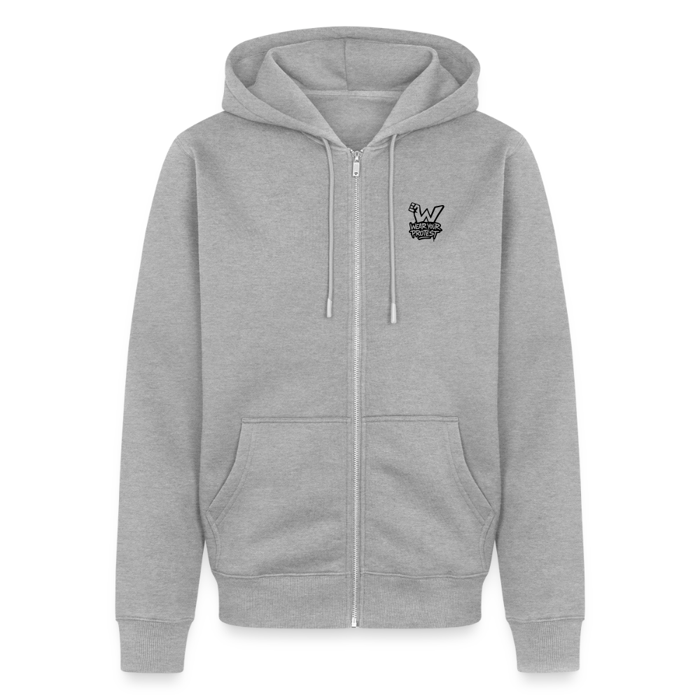 Wear Your Protest - Unisex Organic Hooded Jacket - heather grey