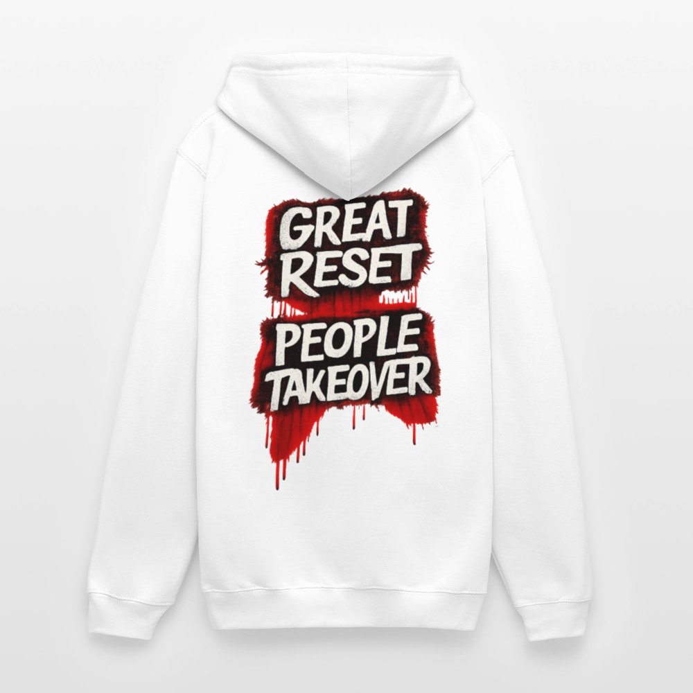 Great Reset - Cotton Unisex Hoodie - white