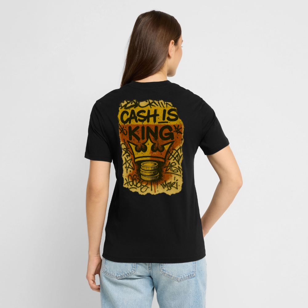 Cash is King Three - Cotton Unisex Tshirt - black