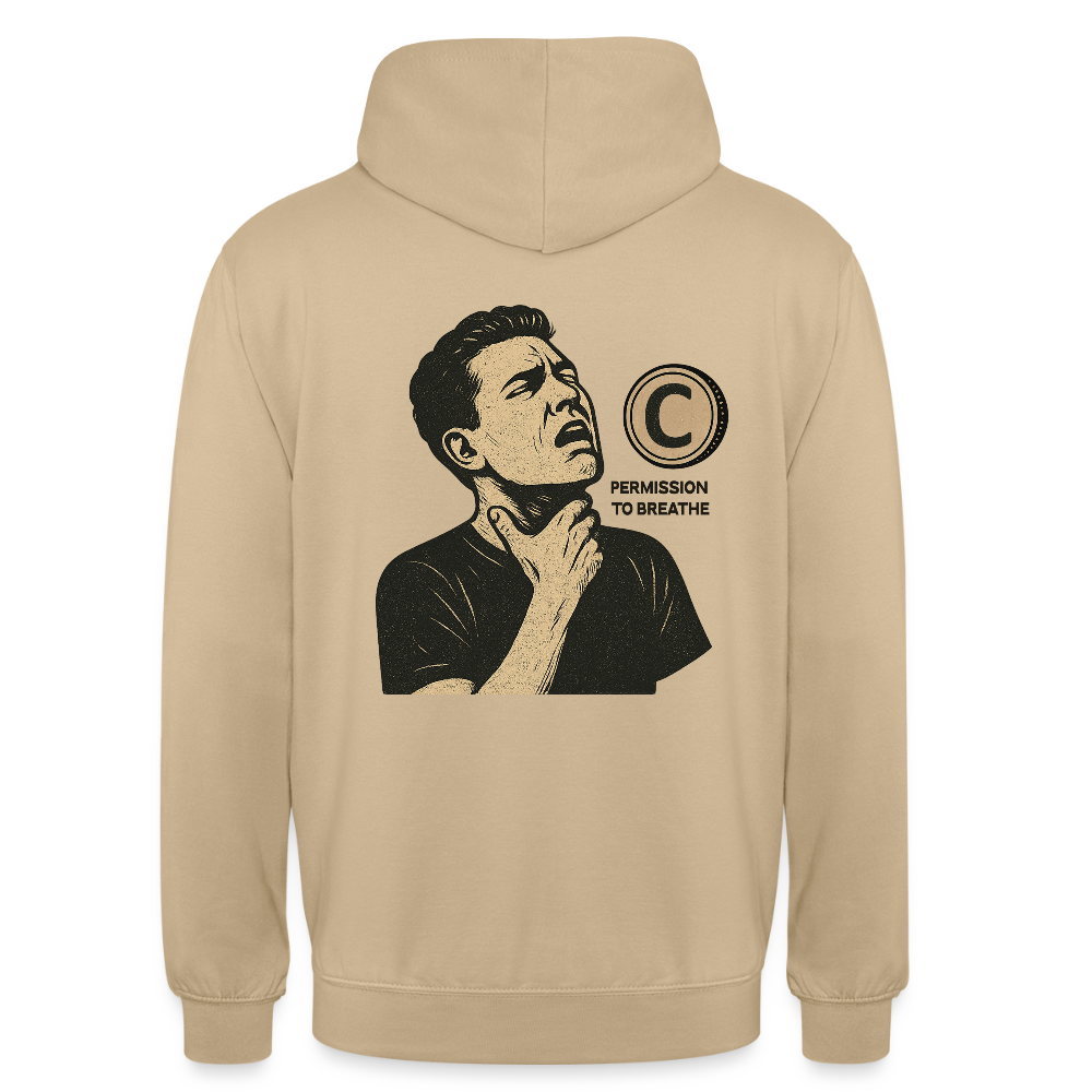 Permission to Breathe - Cotton Unisex Hoodie - beige