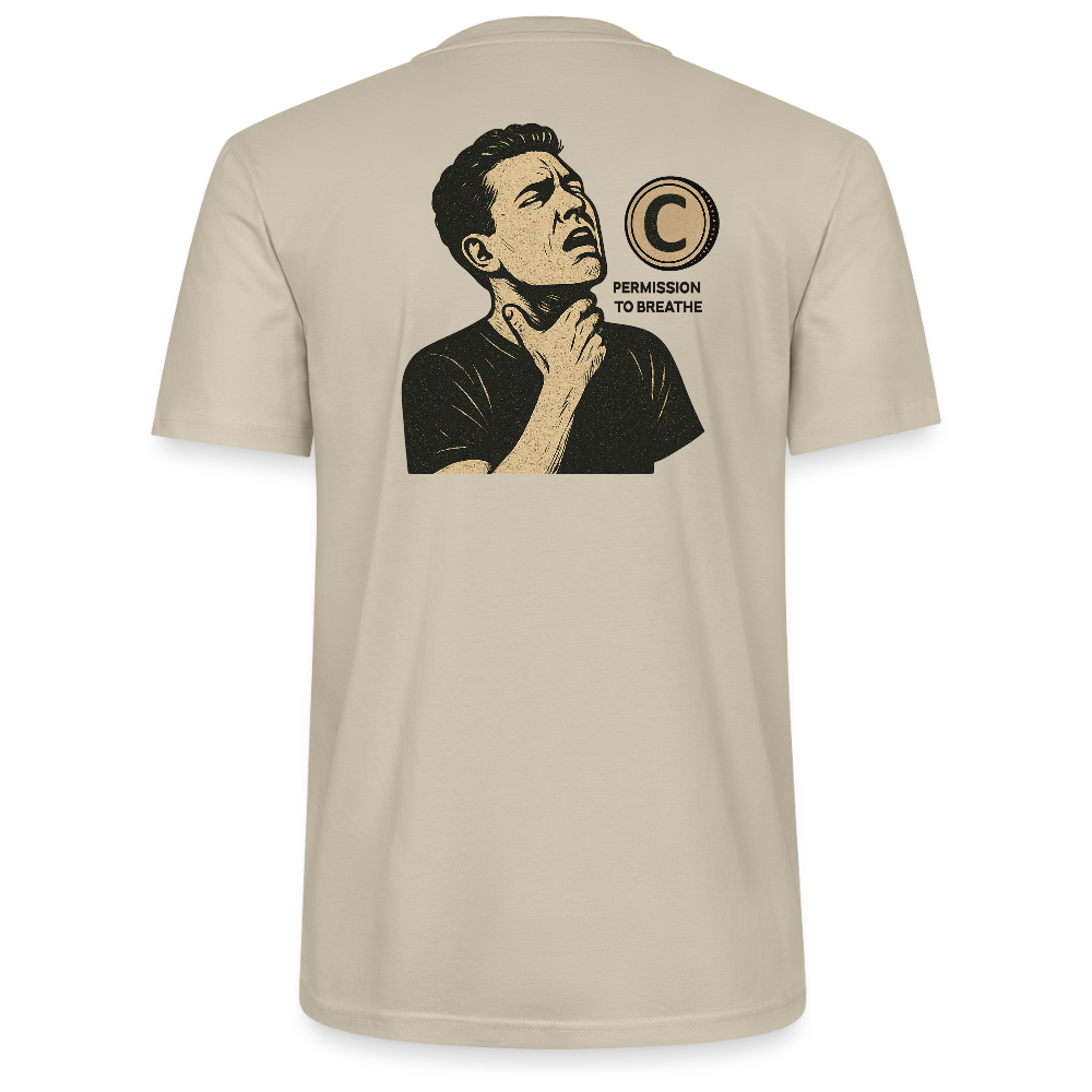 Permission to Breathe - Cotton Unisex Tshirt - beige